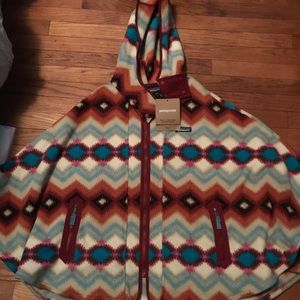 Patagonia fleece poncho. New with tags.